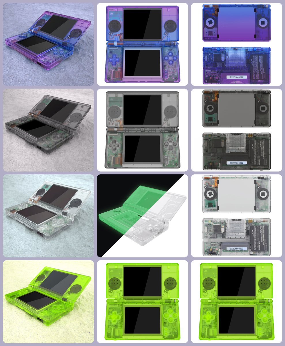 Nintendo DS Lite Videogame Console Various Colors Reshelled with