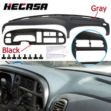For 1998-2002 Dodge Ram Pickup ABS Dash Bezel & Dashboard Cover Overlay W/clips