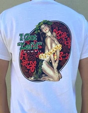 Hawaiian Island Girl "I Got Lei'd" Graphic Tee Men Women White Cotton T-shirt