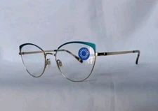 Inface IF1347-2012 Eyeglass Frames 50□17-135 Blue, Chrome, Titanium Frame