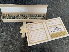 Tahitian Black Pearl Necklace 8-10mm Pearls, Sterling Silver Ball clasp