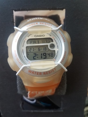 Casio Rare Discontinued Baby-G BG-164B-4BV Data Bank Orange Watch - Bild 1 von 3