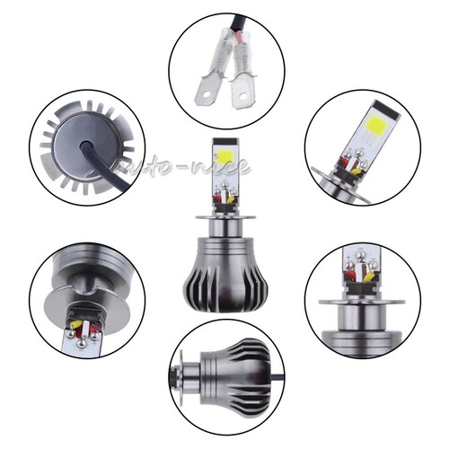 2x Ultra H3 COB LED DRL Fog Light Bulbs Flash Blink Super Bright Purple Pink 12V - Picture 2 of 12