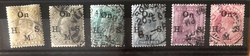 India x11 Stamps KEV11 1902/06 HMS Overprint - Picture 5 of 6