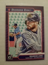 2021 Donruss Diamond Kings Brandon Lowe #1 Liberty Parallel - Tampa Bay Rays