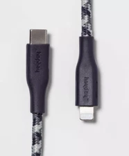 Heyday Lightning to USB-C Braided Cable Dusk Blue MFi Certified iphone 4ft