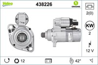 Anlasser Motorino D'avviamento 438226 Valeo FüR Vw Audi Seat Skoda
