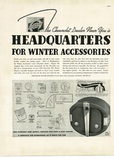 1937 Chevrolet Chevy Hot Water Heater Car Accessory Vintage Print Ad 2