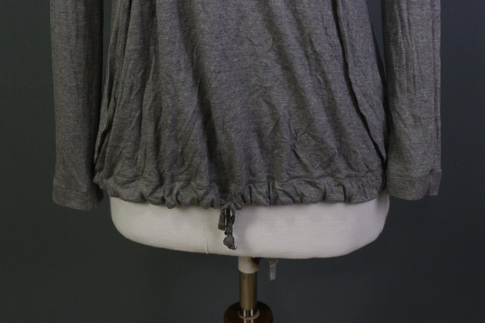 TRANSIT PAR SUCH 970 Gray Viscose Angora Long Sleeve Blouse Top Size 2 - Image 3 of 4