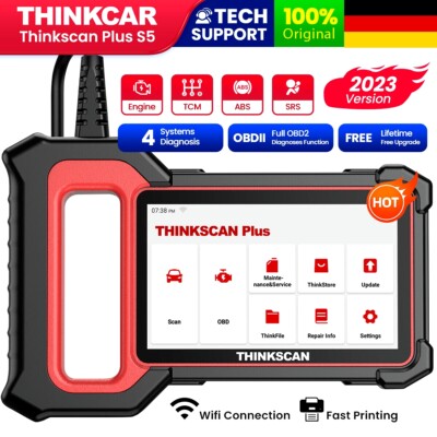 ThinkScan Plus S5 KFZ OBD2 Diagnosegerät Scanner Auslesegerät ECM TCM ABS SRS
