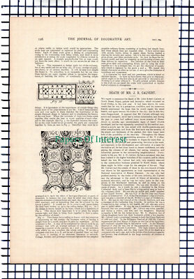 X1157) Mr John Robert Calvert North Street Ripon Yorkshire Maler 1899 Schnitt