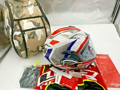 LS2 Valiant II Revo Modular Helmet White/Red/Blue Size  XS - 900-1141