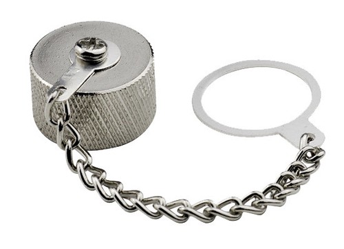 6pz Copri Tappo Antipolvere con Catena per Connettore Prosciutto N Femmina o UHF SO-239 RF 6X - Foto 3 di 4