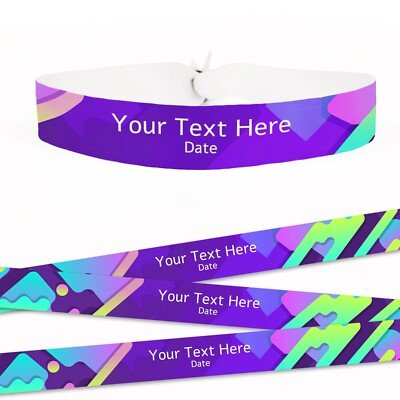 Custom Wristbands, Party Event Personalised Festival Fabric Wristband Hen  Stag UK