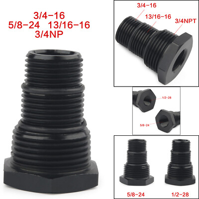 5/8-24 to 13/16-16 Black Oil Filter Thread Adapter for STP S3600