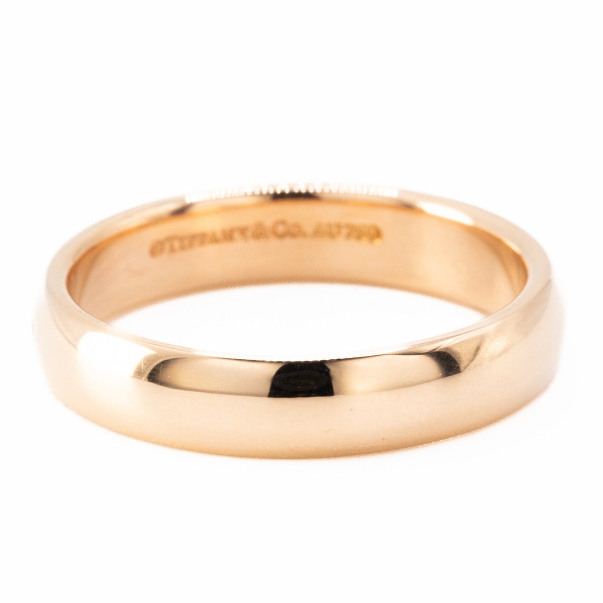 Tiffany Classic 18K Rose Gold Wedding Band Ring Size