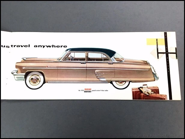1953 Mercury 24-page BIG Vintage Brochure Catalog - Monterey Convertible Wagon Foto 4 de 4