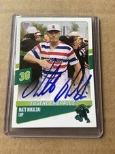 Signed 2024 Choice Matt Mikulski Eugene Emeralds Autographed Giants