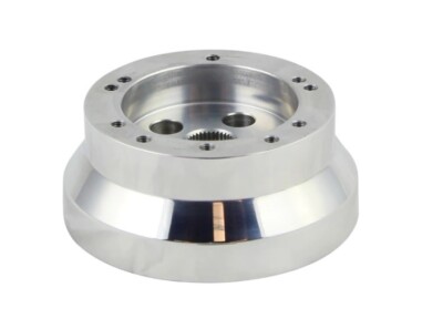 Ididit 5 & 6 Hole Steering Wheel Polished Short Hub Adapter