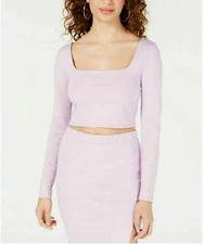 Material Girl Orchid Bloom Square Neck Crop Top Size Small MSRP $39.50