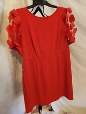 SHEIN CURVE size 1XL red short sleeve dress