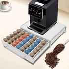 Coffee Capsule Storage Drawer, Metal Coffee Pod Holder, 40 Capsule Capacity