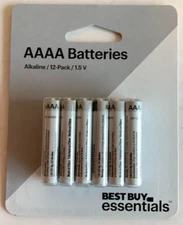 NEW Best Buy Essentials 12-Pack AAAA Batteries Alkaline 1.5 V BE-BAAAA12PK