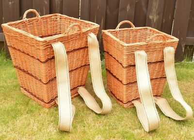 Back Carrier Basket 2 Large Variants! Hay Basket Kiepe Wicker Piggyback Basket Back Basket