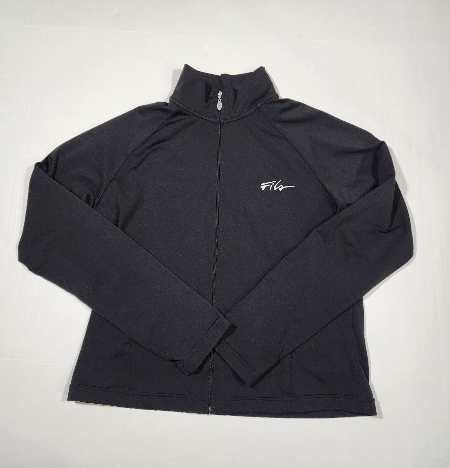 FILA Giacca da corsa donna pista performance sport zip nera taglia large usata in ottime condizioni