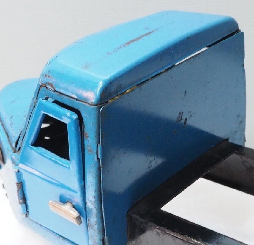 Marusan Tin Toy Giant DUMP TRUCK 3 Wheel Red / Blue F/S Marusan Tin Toy Giant DUMP TRUCK 3 Wheel Red / Blue F/S