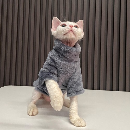 Hairless Cat Sweater Pullover Sphynx Clothes Sweatshirt Hoodies Pet Supplies - Picture 19 of 25