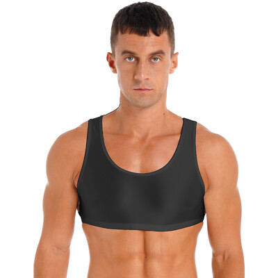 Gynecomastia Surgery Compression Bra For Men Mens Oil Glossy Crop