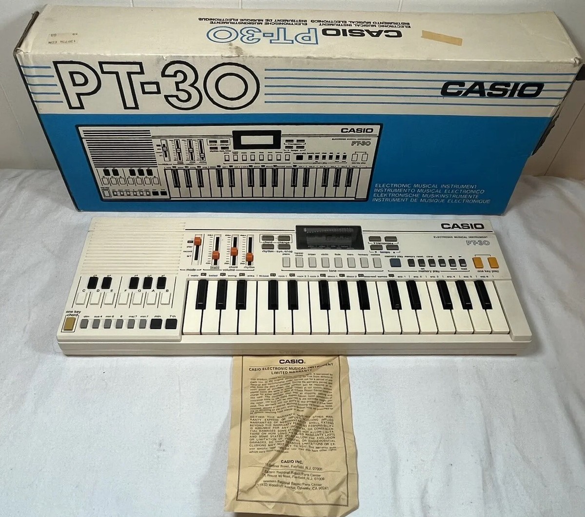 Casio PT-30 Mini Keyboard Tested Working Made In Japan In Original