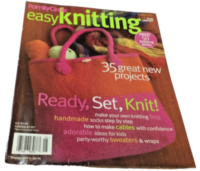 Family Circle Easy Knitting Magazine Plus Crochet Holiday 2005