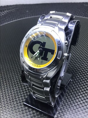Georgia Tech Yellow Jackets NCAA Stainless-Steel Kaleido Watch by Fossil NEW