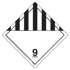 Class 9 Miscellaneous Placard 10-pk., worded, Removable Adhesive Vinyl