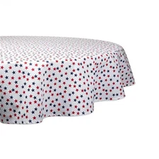 Design Imports CAMZ11197 70 in. Americana Stars Print Round Tablecloth