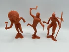 VINTAGE 1964 LOUIS MARX & CO. INDIANS FIGURES LOT of 3 Clay Colored Chief