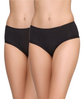 Bellivalini Damen Glatte Bequeme Unterhose Slip (2Pack) Taillenslip S-XXL