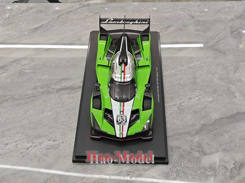 Topspeed 1:18 Le Mans Lamborghini SC63 2024 Resin Model Car Ornaments Gift Green - Picture 12 of 17