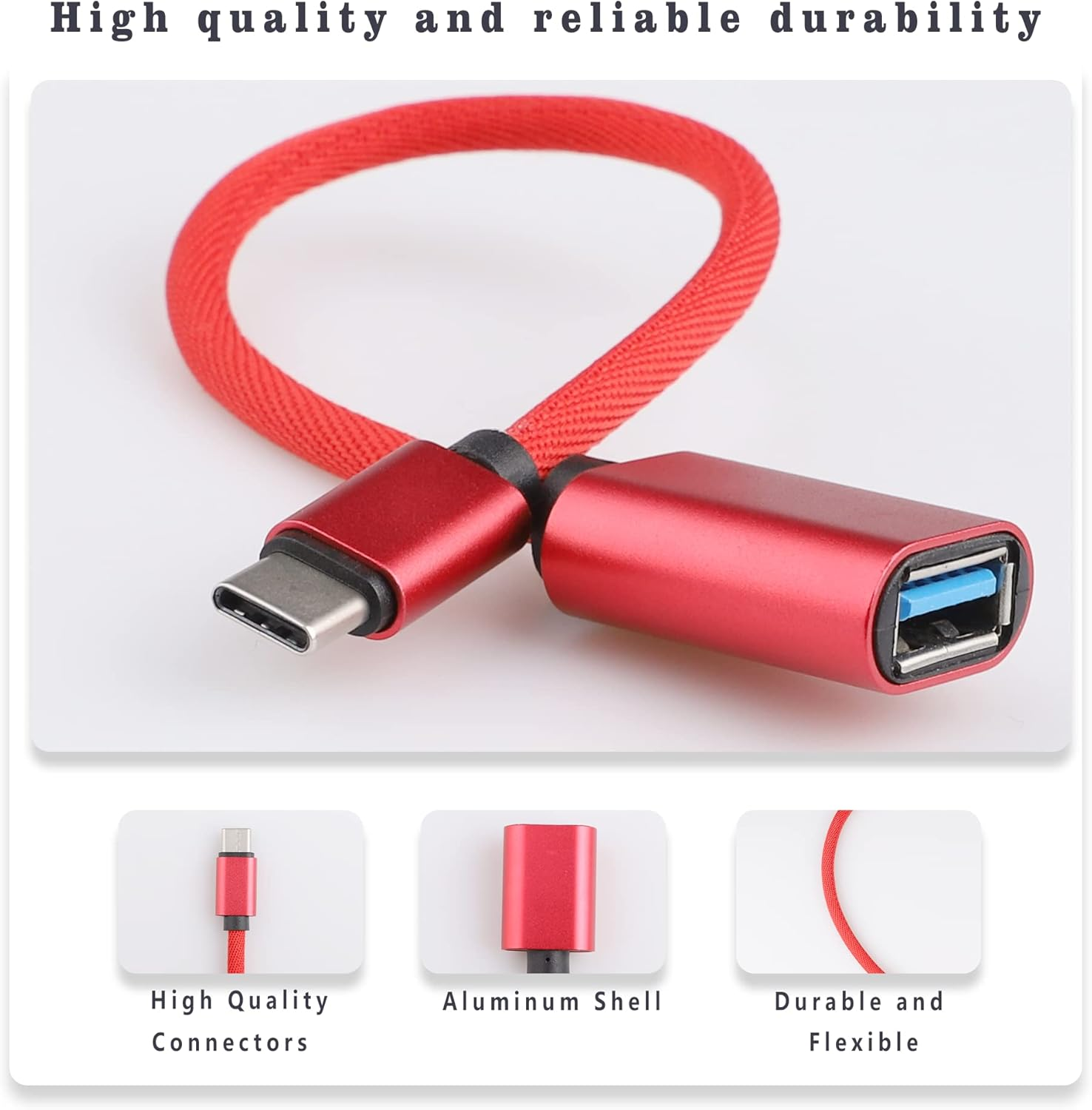 USB-C Type C Male to USB 3.0 Type A Female OTG Adapter Converter Cable ...