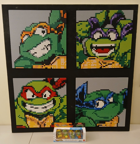 *Lego ART Mosaic CUSTOM LARGE TMNT NINJA TURTLES portrait 9k Piece 36 In X 36 in