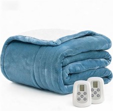 Queen Size Electric Heated Blanket Dual Control 10 Heat