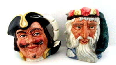 ROYAL DOULTON CHARAKTERKRÜGE - CAPT HENRY MORGAN UND NEPTUN - KLEINE GRÖSSE