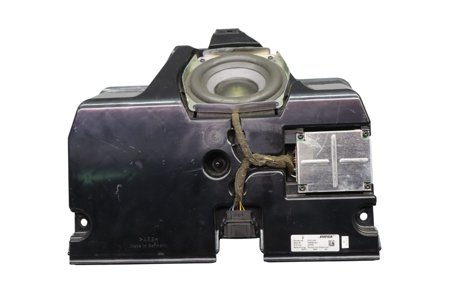 03-19 Maserati Quattroporte Front Bose Subwoofer Sub Woofer Sound Speaker Oem