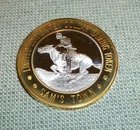 Sam's Town .999 Silver - Rider - $10 Gaming Token