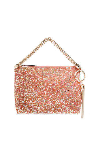 JIMMY CHOO Callie Grapefruit/Light Gold Top Handle Bag New And Authentic