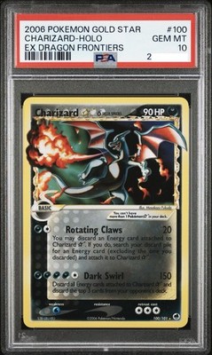 2006 Pokemon EX Dragon Holo Frontiers Gold Star Charizard #100 PSA