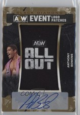 2024 Black Diamond AEW Event Logo All Out 49/99 Anthony Bowens Patch Auto 09q5