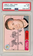 1968 - 1969 OPC O-Pee-Chee Charlie Burns #108 PSA 6 P1463